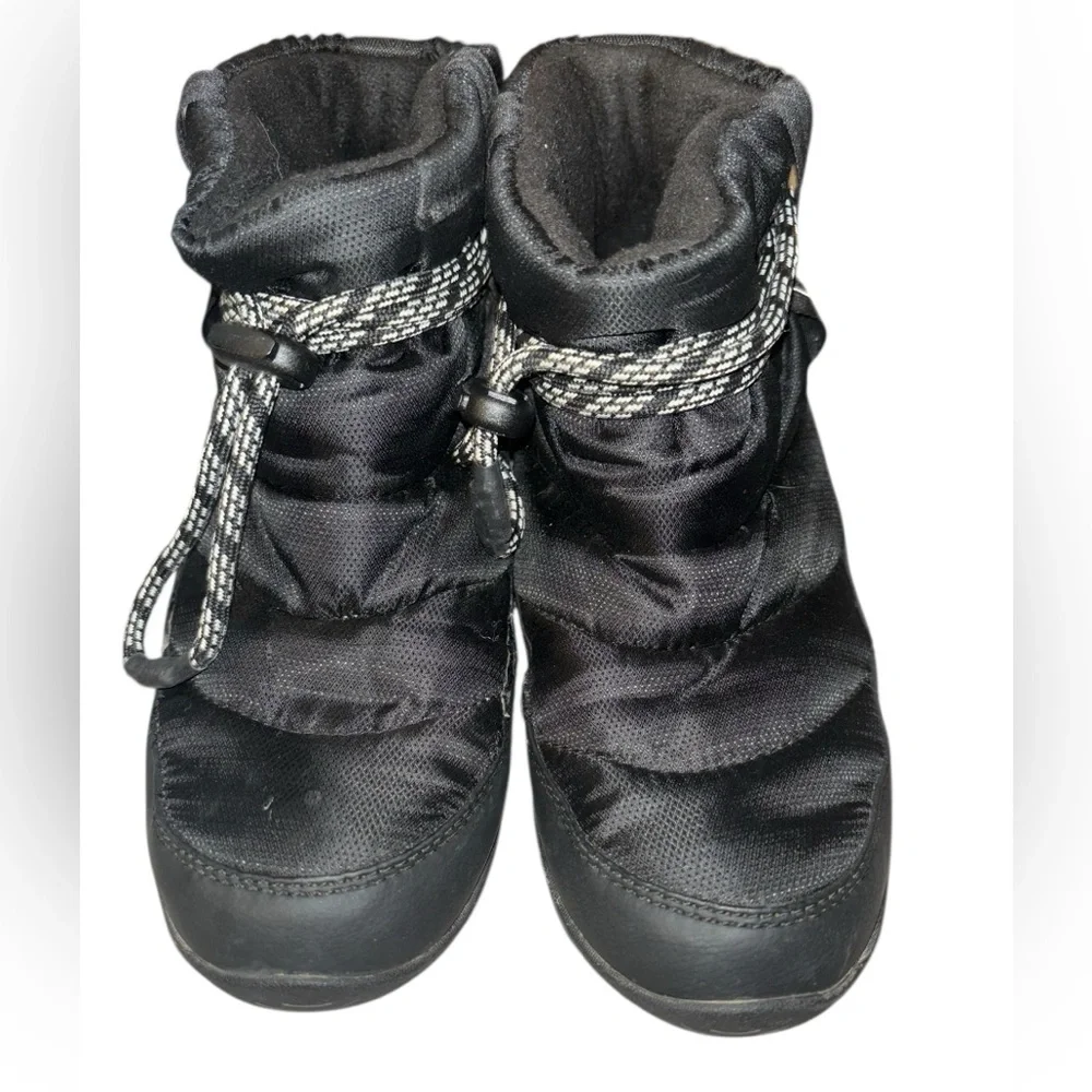 SOREL Whitney Short Camp Ankle Boot Black Nylon Puffer Winter Women's